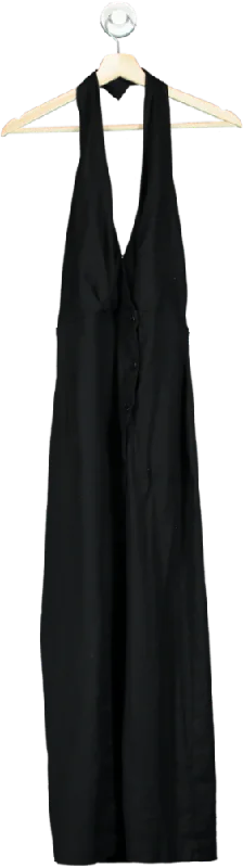 Anthropologie Black Sleeveless Maxi Dress UK M Elegant Sleeveless Maxi Dress