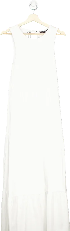 ASOS DESIGN White Sleeveless Maxi Dress UK 8 Trendy Button Front Maxi Dress