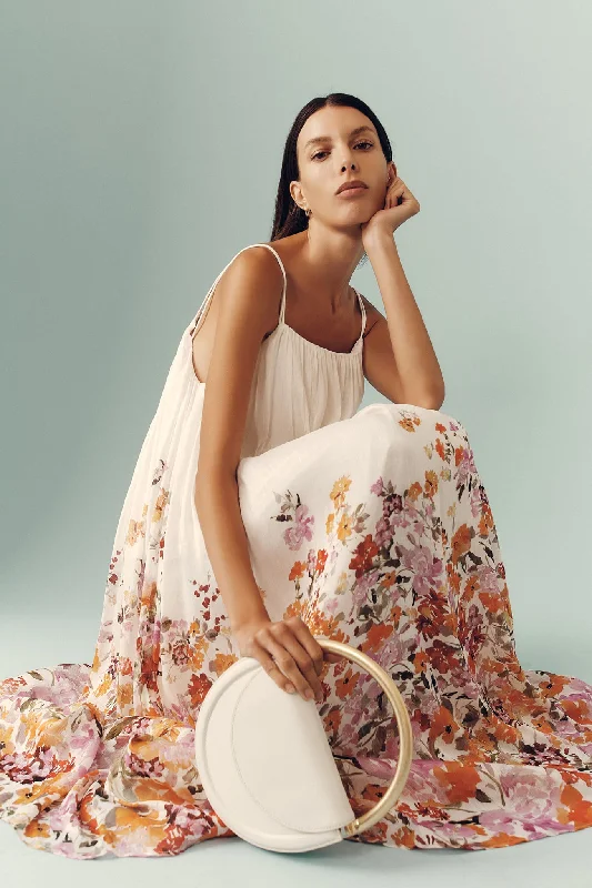Boeri Border Print Midi Dress Fashionable Wide Leg Midi Dress