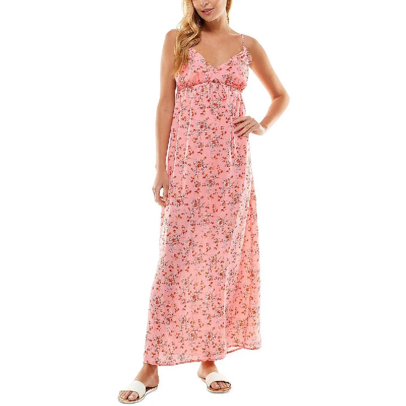 City Studios Womens Juniors Empire Floral Maxi Dress Chic Boho Print Maxi Dress