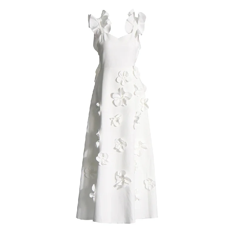 Elegant Ruffle Sleeveless Fit and Flare Floral Applique Evening Maxi Dress Chic Boho Print Maxi Dress Elegant Ruffle Sleeveless Fit and Flare Floral Applique Evening Maxi Dress Chic Boho Print Maxi Dress