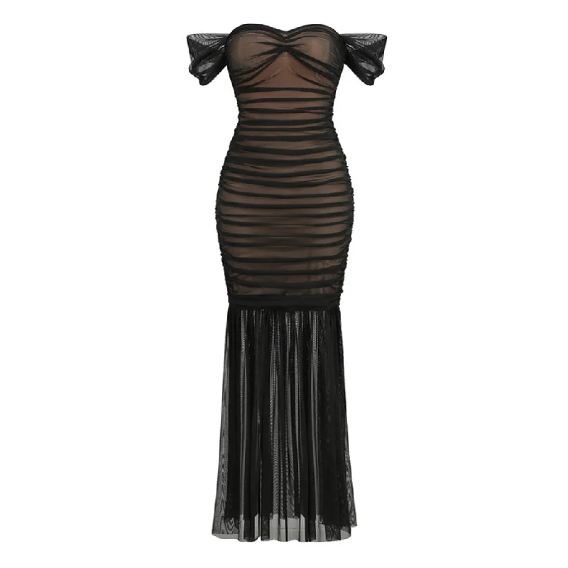 Elegant Sweetheart Neck Off Shoulder Ruched Mesh Fishtail Evening Maxi Dress Elegant Velvet Maxi Dress Elegant Sweetheart Neck Off Shoulder Ruched Mesh Fishtail Evening Maxi Dress Elegant Velvet Maxi Dress