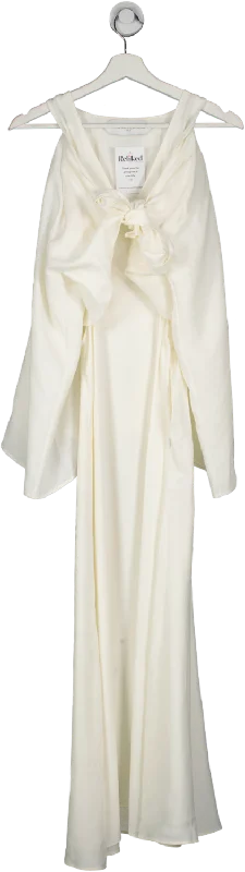 Fete Imperiale Cream Knot Front Maxi Dress With Cut Out Detail UK S Cozy Maxi Dress with Slit Fete Imperiale Cream Knot Front Maxi Dress With Cut Out Detail UK S Cozy Maxi Dress with Slit