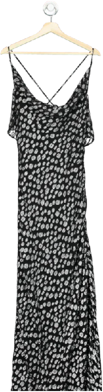 Friends Like These Black and White Maxi Dress UK 8 Fashionable Sheer Maxi Dress