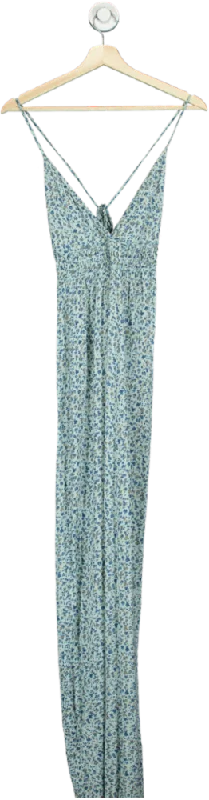 Joie Blue Floral Maxi Dress UK M Elegant Maxi Dress with Ruffles