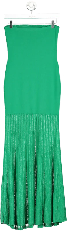 Karen Millen Green Pleated Maxi Dress UK S Fashionable Sheer Maxi Dress