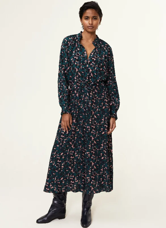 Luna Midi Dress Comfortable Geometric Print Midi Dress