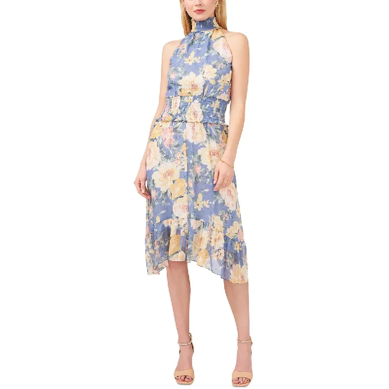 MSK Womens Floral Long Midi Dress