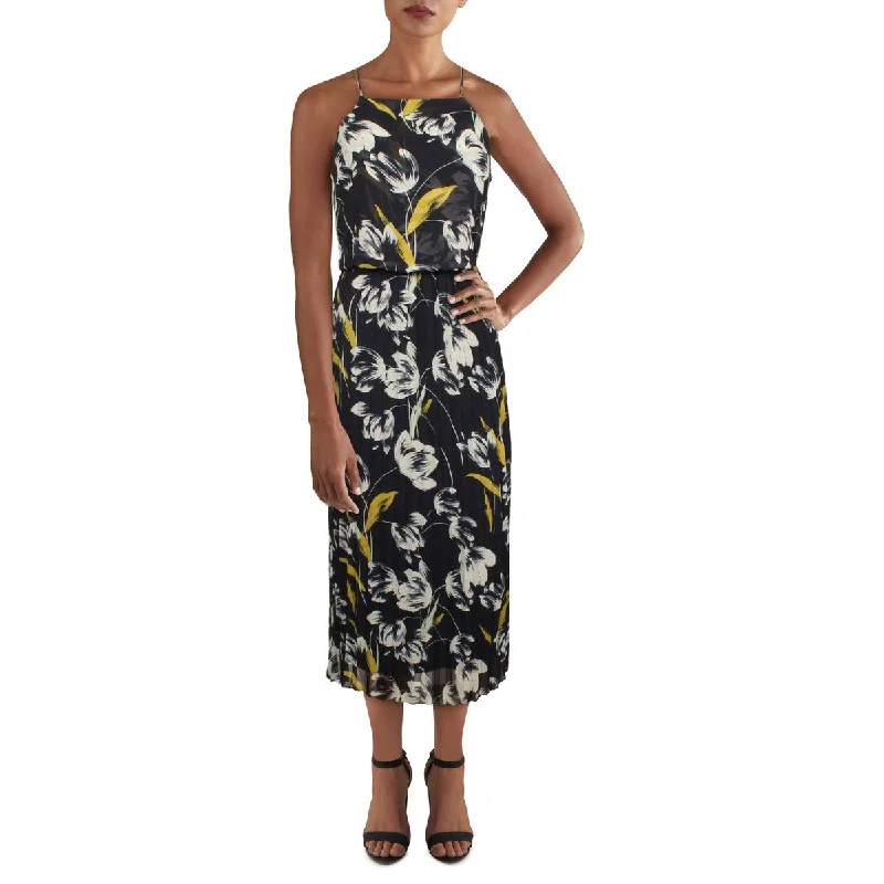 Sam Edelman Womens Printed Long Maxi Dress Trendy Off-Shoulder Ruffle Maxi Dress