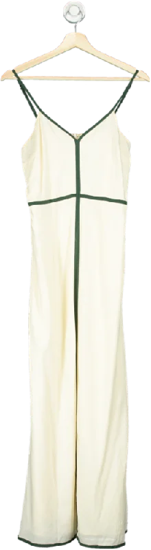 Sancia Cream Tori V-Neck Maxi Dress  UK S Stylish Empire Waist Maxi Dress