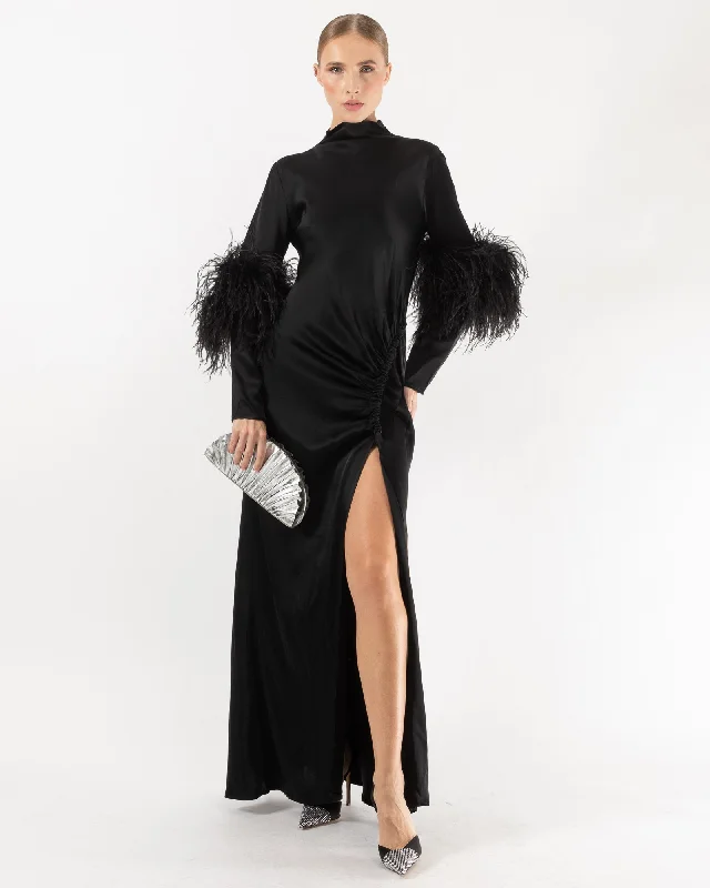 Satin Bias Maxi Dress Cozy Spaghetti Strap Maxi Dress