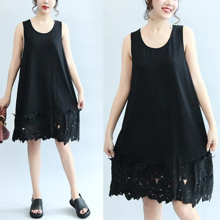 summer black stylish cotton sundress oversize casual dresses o neck maxi dress Comfortable Pleated Maxi Dress summer black stylish cotton sundress oversize casual dresses o neck maxi dress Comfortable Pleated Maxi Dress