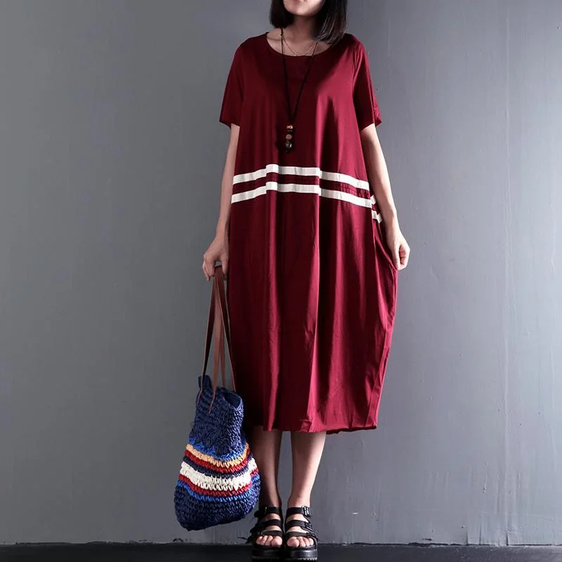 summer burgundy short sleeve maxi dresses plus size cotton dress casual gowns Classic Black Maxi Dress summer burgundy short sleeve maxi dresses plus size cotton dress casual gowns Classic Black Maxi Dress