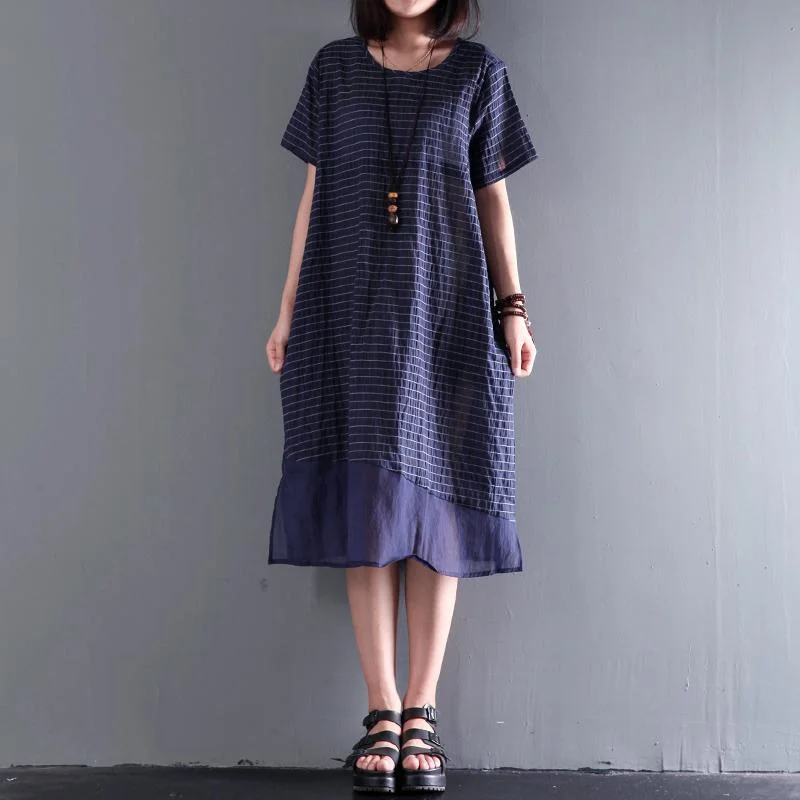 Summer stylish linen dress striped short sleeve maxi dress loose baggy sundress Fashionable Off-Shoulder Maxi Dress Summer stylish linen dress striped short sleeve maxi dress loose baggy sundress Fashionable Off-Shoulder Maxi Dress