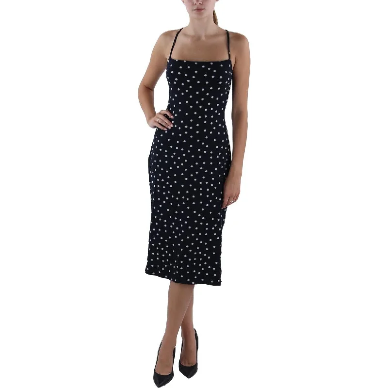 Tart Womens Below Knee Polka Dot Midi Dress