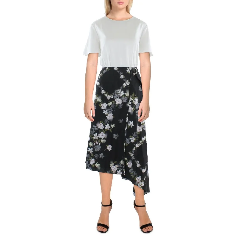 Ted Baker Womens Floral Belted Midi Dress