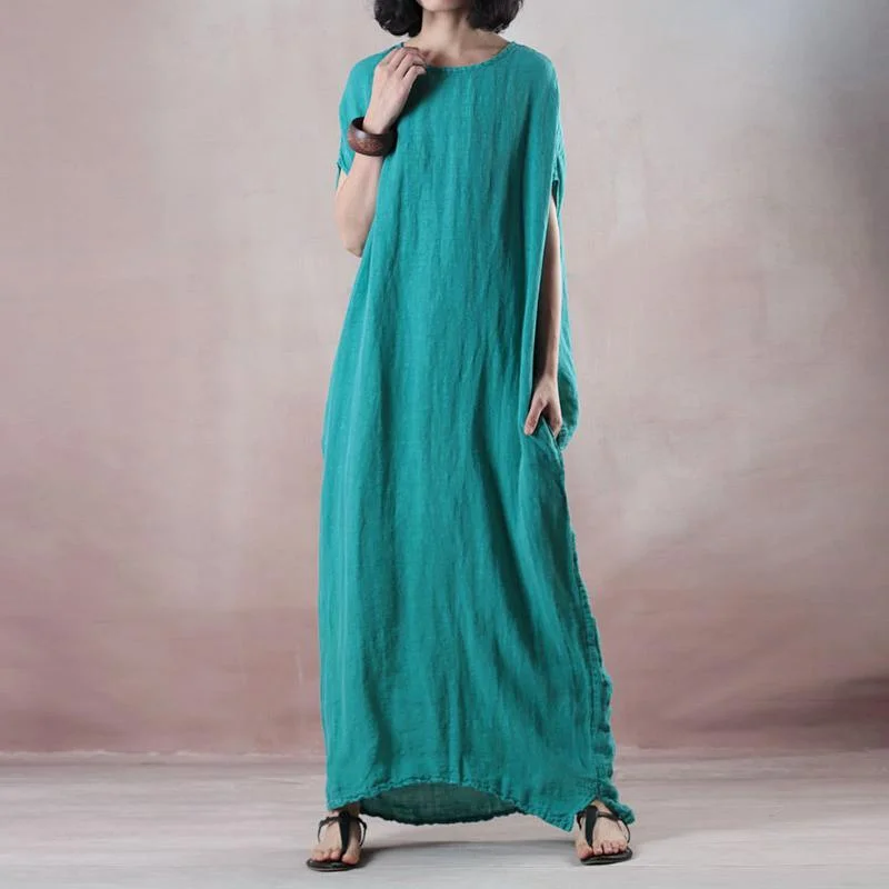 vintage blue linen dress oversized o neck baggy dresses linen maxi dress women Sleeveless pockets maxi dresses Trendy A-Line Maxi Dress vintage blue linen dress oversized o neck baggy dresses linen maxi dress women Sleeveless pockets maxi dresses Trendy A-Line Maxi Dress