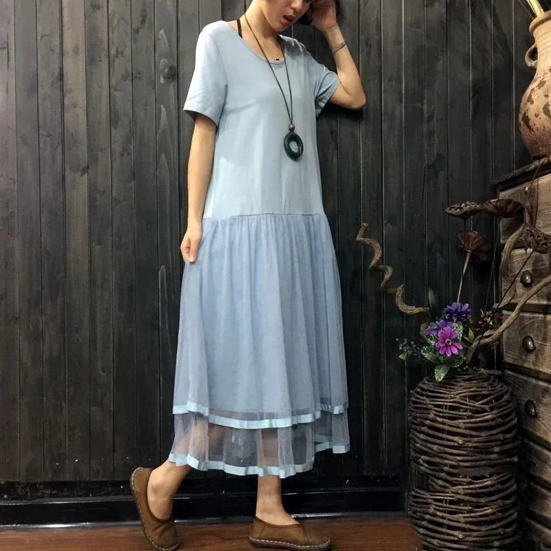 vintage light blue Midi linen dresses casual linen maxi dress Elegant o neck patchwork lace knee dresses Stylish Button-Up Maxi Dress vintage light blue Midi linen dresses casual linen maxi dress Elegant o neck patchwork lace knee dresses Stylish Button-Up Maxi Dress