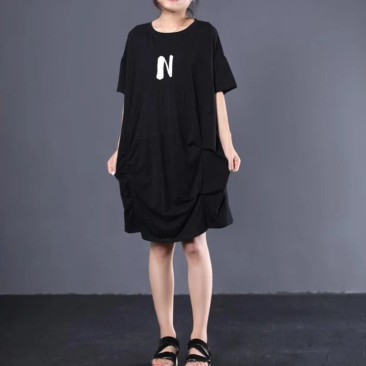 Vivid wrinkled cotton quilting clothes Catwalk black alphabet Maxi Dresses summer Fashionable Sleeveless Maxi Dress Vivid wrinkled cotton quilting clothes Catwalk black alphabet Maxi Dresses summer Fashionable Sleeveless Maxi Dress