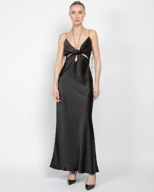 Hilary Maxi Dress Elegant Velvet Maxi Dress