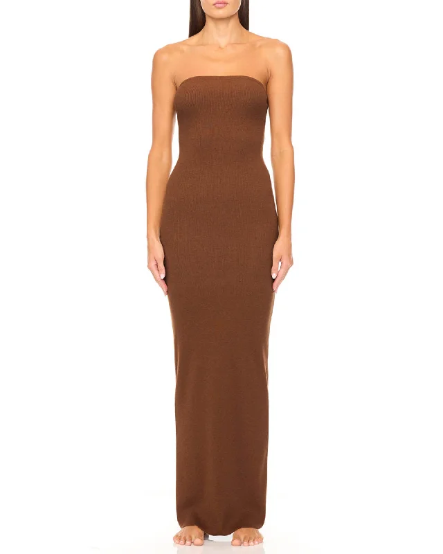 Tube Maxi Dress Cozy Open-Back Maxi Dress