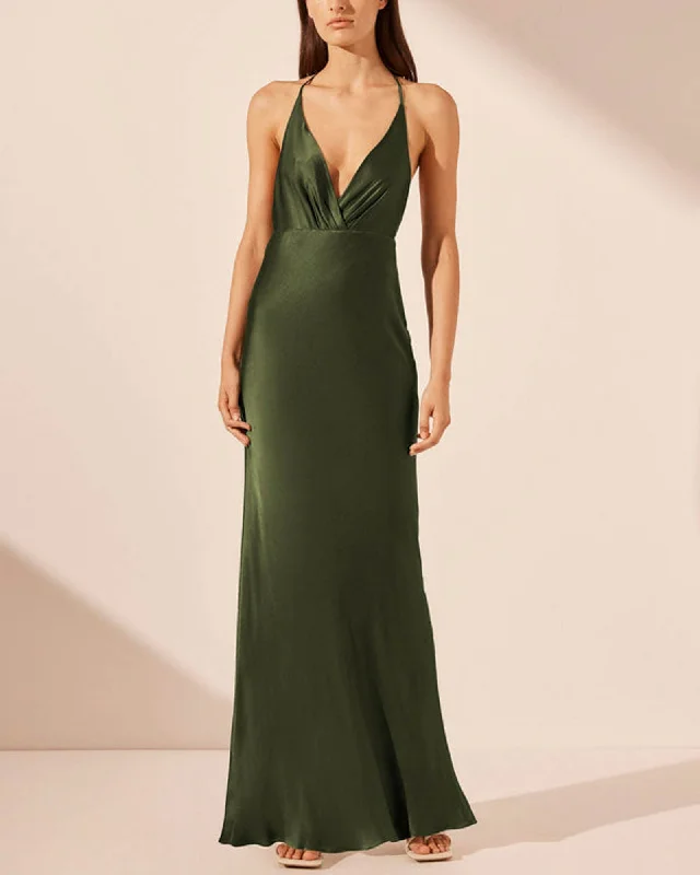 Elia Maxi Dress Elegant Maxi Dress with Slit