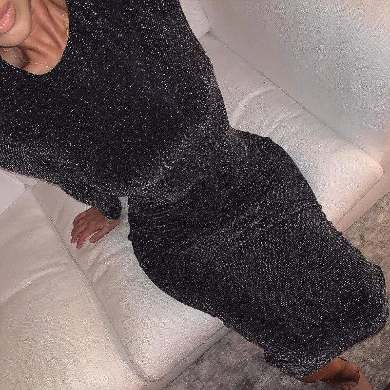 FashionSierra - Women Dresses Black Long Sleeve Lady Slim sexy Club Party Mini Dress Office Shining Glitter Turtleneck Bodycon Casual V-Neck Mini Dress FashionSierra - Women Dresses Black Long Sleeve Lady Slim sexy Club Party Mini Dress Office Shining Glitter Turtleneck Bodycon Casual V-Neck Mini Dress