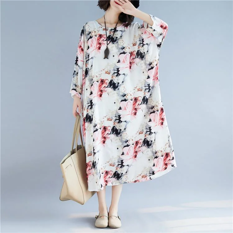 women floral cotton linen maxi dress casual o neck baggy dresses gown Elegant long sleeve dress Comfortable Ruffle Hem Maxi Dress women floral cotton linen maxi dress casual o neck baggy dresses gown Elegant long sleeve dress Comfortable Ruffle Hem Maxi Dress