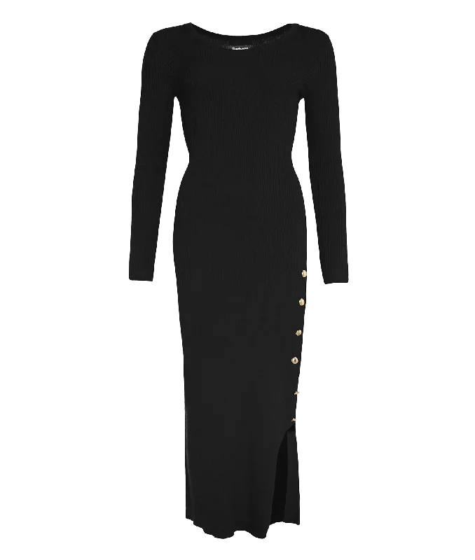 Laia Knitted Midi Dress - Black