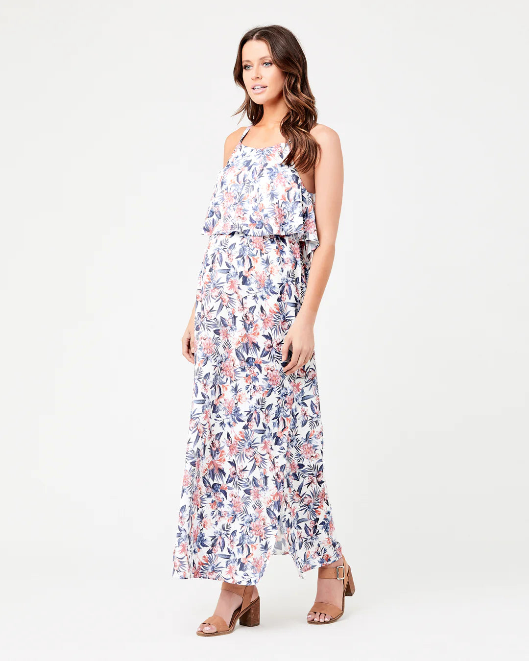 RIPE (BN) "Kourtney" halter nursing maxi dress! 12