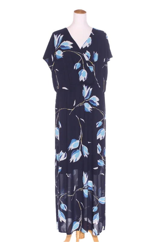 STELLA ROYAL (BN) "Raven" blue floral maxi dress! 18