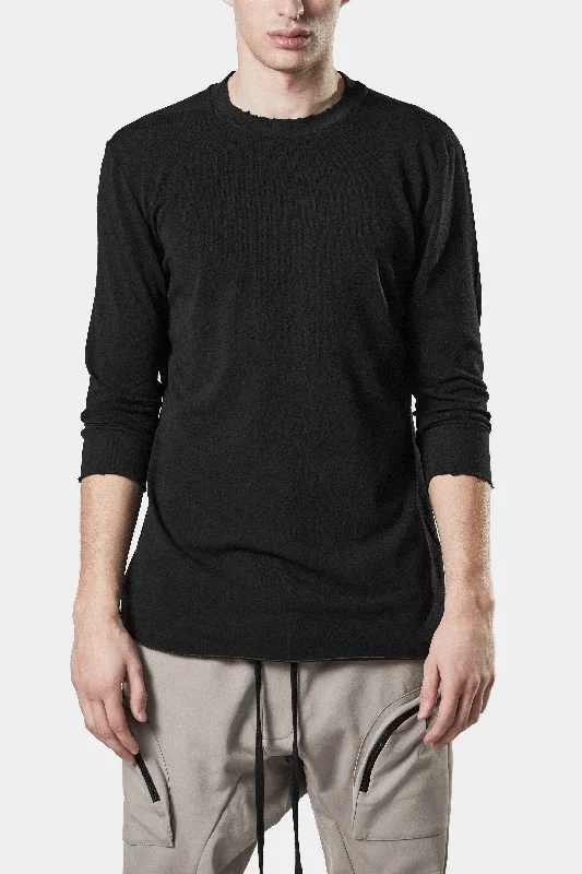 3/4 sleeve t-shirt Knit Fabric Woven Fabric Fleece Fabric
