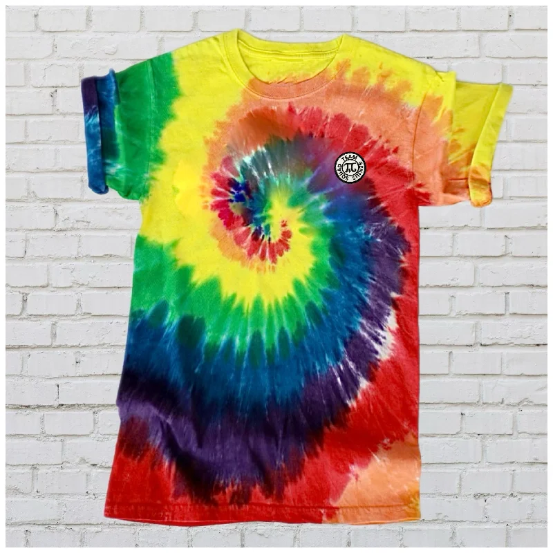 Adult Unisex MultiColor Tie Dye Genius Logo T-Shirt Layered Multi-layer Single Layer Adult Unisex MultiColor Tie Dye Genius Logo T-Shirt Layered Multi-layer Single Layer