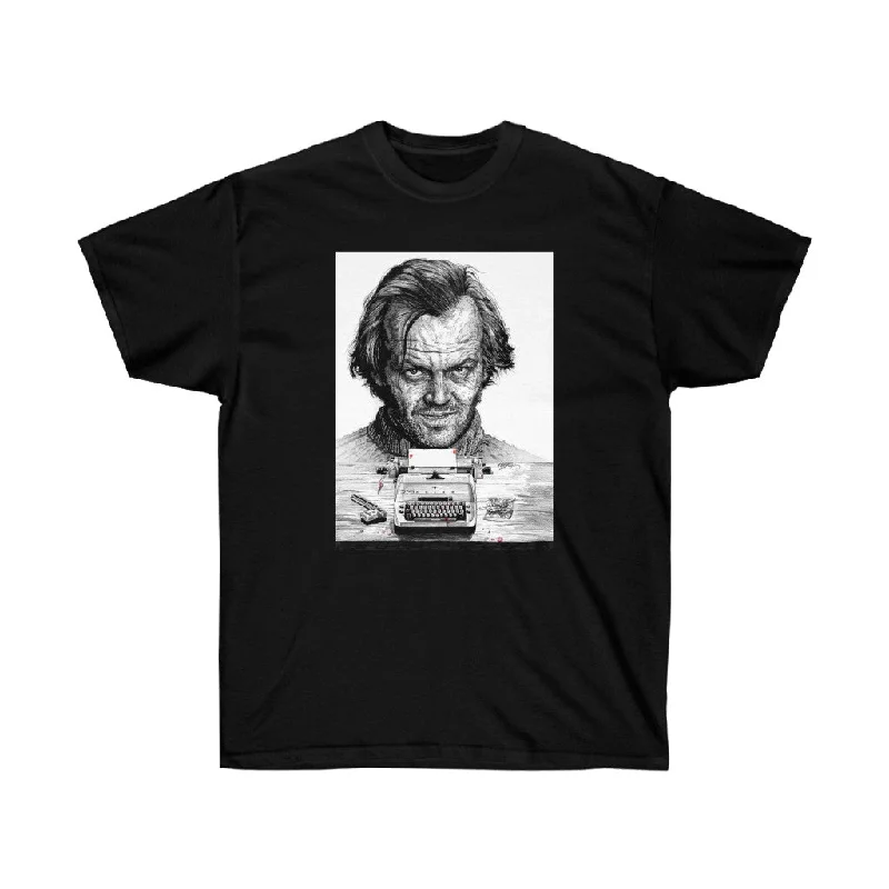 All Work and No Play Unisex Ultra Cotton Tee Collared Crew Neck Turtle Neck