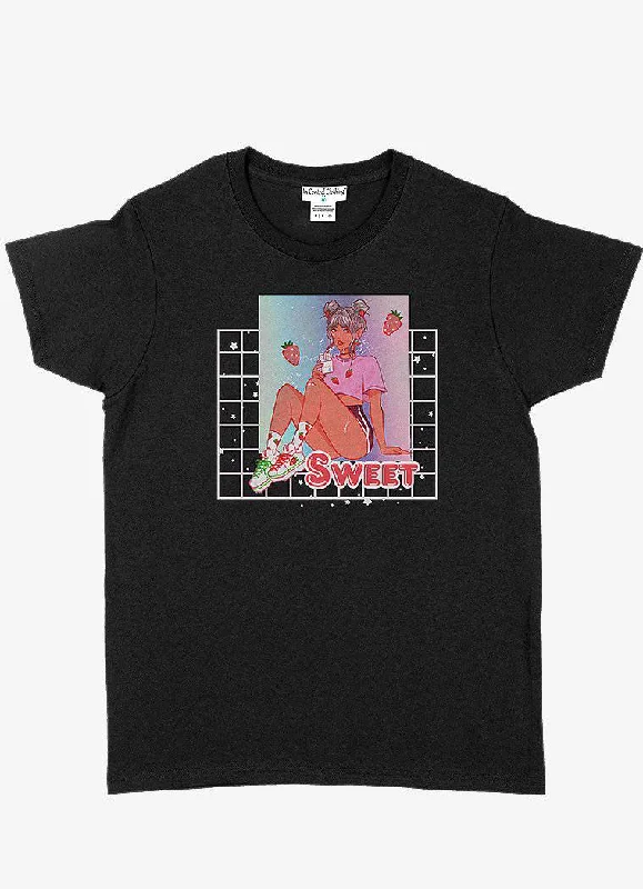 Berry Sweet Graphic T-Shirt Terry Blend Velvet Blend Canvas Blend