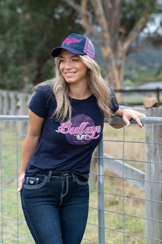 Bullzye Ladies Cassia S/S Tee - Dark Navy - B3W2506265 Graphic T-Shirt Round Neck Polyester Bullzye Ladies Cassia S/S Tee - Dark Navy - B3W2506265 Graphic T-Shirt Round Neck Polyester