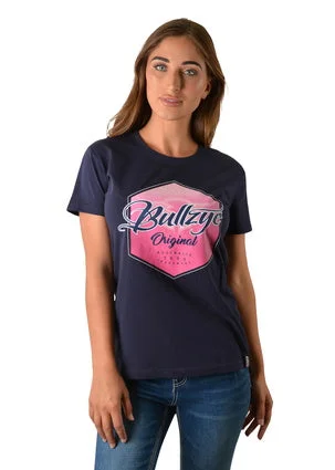 Bullzye Ladies Flex Crew Neck Tee - B2W2506153 Beaded Sequined Faux Fur