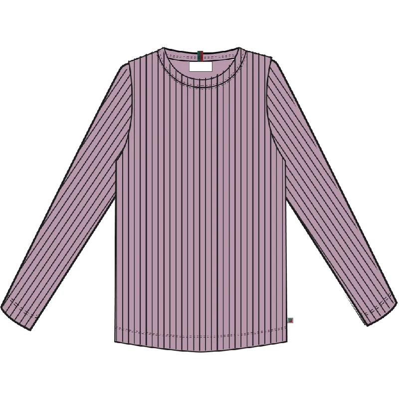 Casal T-shirt - Pink Pale Solid Color Striped Floral
