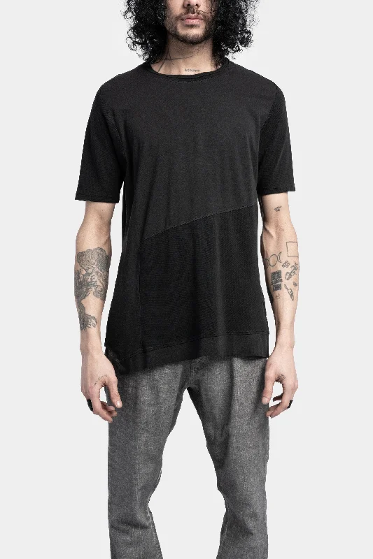 Collar T-Shirt, Black Plaid T-Shirt Polka Dot Checkered