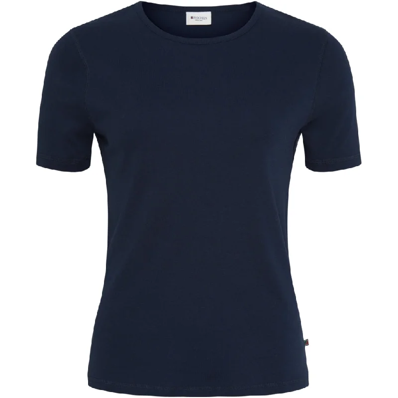 Cora Short Sleeve Tee - Navy Rayon Fabric Velvet Fabric Corduroy Fabric