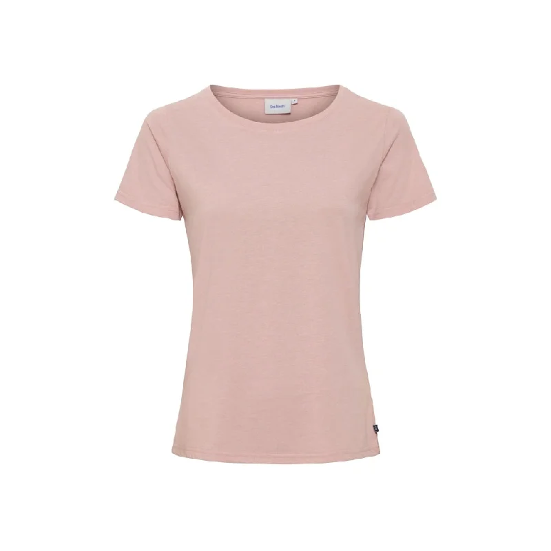 Cosima Organic Cotton Tee - Pale Mauve Mesh Canvas Denim