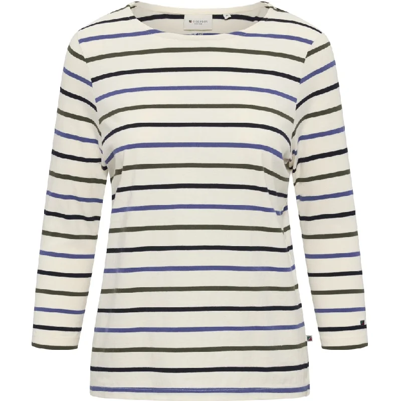 Croco T-shirt - Off White Stripe Fitted T-Shirt Seamless Stretchy