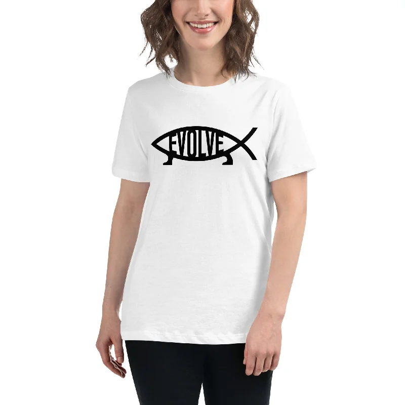 Darwin - Evolve - Women's T-Shirt Hooded Caped Shawl Collar