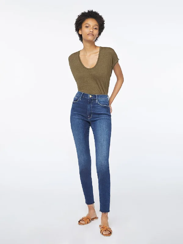 Easy Scoop Tee -- O/D Mesh Blend Leather Blend Suede Blend