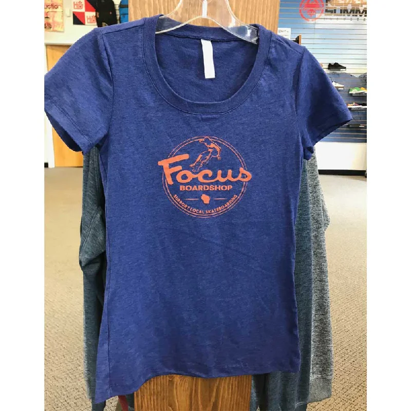 Focus Boardshop Skate Local Women's Tri-blend T-Shirt Navy - Small Fleece Fabric Down Fabric Feather Fabric Focus Boardshop Skate Local Women's Tri-blend T-Shirt Navy - Small Fleece Fabric Down Fabric Feather Fabric