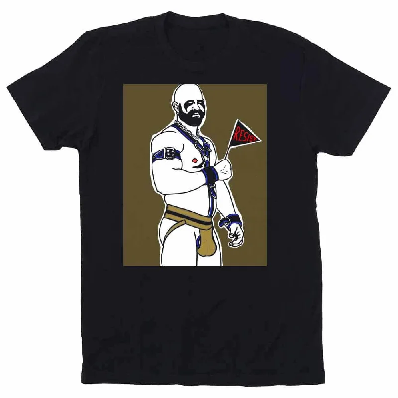 HOMO RIOT "RESIST" T-Shirt supporting Lambda Legal Chenille Blend Fleece Blend Nylon Blend