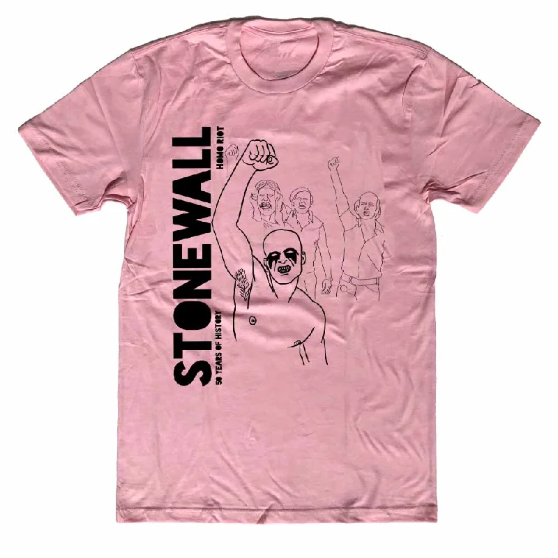 HOMO RIOT Stonewall T-Shirt supporting The Center Zippered Buttoned Snapped