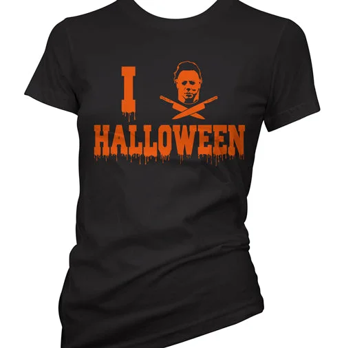 I Love Halloween Women's T-Shirt Cotton Fabric Linen Fabric Terry Fabric