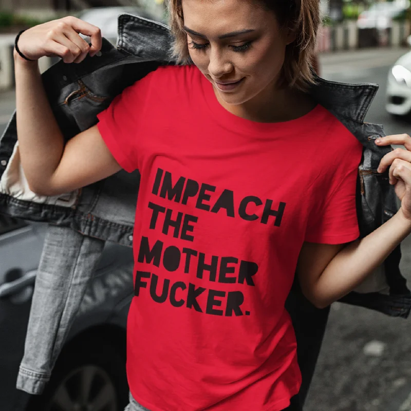 Impeach the Motherfucker T-Shirt Unisex Striped Floral Plaid