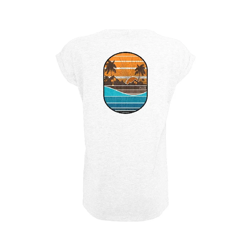 Island Sunset Women's Slouchy Tee Modern Contemporary Chic